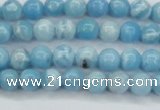 CLR600 15.5 inches 4mm round imitation larimar beads wholesale