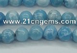 CLR601 15.5 inches 6mm round imitation larimar beads wholesale