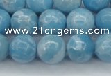 CLR604 15.5 inches 12mm round imitation larimar beads wholesale