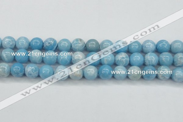 CLR605 15.5 inches 14mm round imitation larimar beads wholesale
