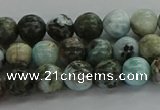 CLR61 15.5 inches 6mm round natural larimar gemstone beads