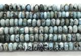 CLR628 15.5 inches 6*10mm rondelle larimar gemstone beads