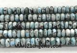 CLR629 15.5 inches 6*12mm rondelle larimar gemstone beads