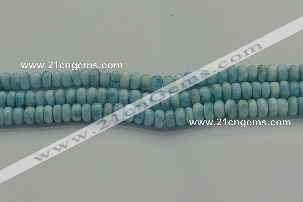 CLR79 15.5 inches 4*7mm rondelle natural larimar gemstone beads