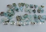 CLR90 Top drilled 15*20mm - 25*35mm freeform larimar beads