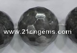 CLS02 15.5 inches 30mm faceted round large cloudy quartz beads