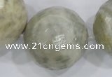 CLS04 15.5 inches 30mm faceted round large fossil coral beads