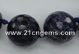 CLS100 15.5 inches 25mm faceted round large sodalite gemstone beads