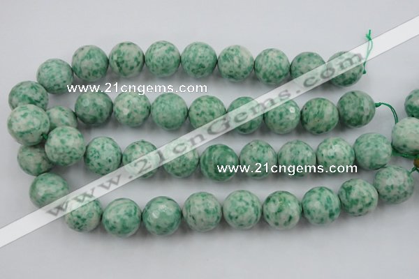 CLS150 15.5 inches 20mm faceted round Qinghai jade beads