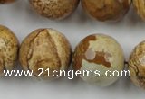 CLS151 15.5 inches 20mm faceted round picture jasper beads