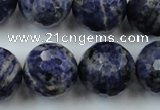 CLS152 15.5 inches 20mm faceted round sodalite gemstone beads