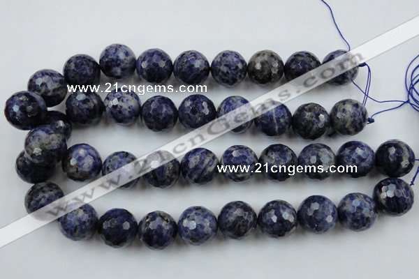 CLS152 15.5 inches 20mm faceted round sodalite gemstone beads