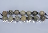 CLS200 7.5 inches 25mm round large chrysanthemum agate beads