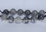 CLS251 7.5 inches 30mm round large cloudy quartz beads wholesale