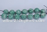 CLS302 7.5 inches 25mm faceted round large Qinghai jade beads