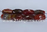 CLS400 7.5 inches 25*45mm faceted rice large red agate beads