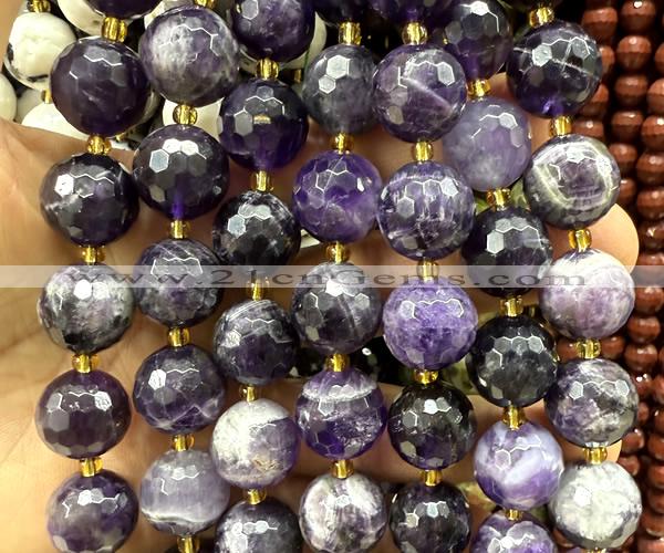 CLS412 15 inches 16mm faceted round amethyst gemstone beads
