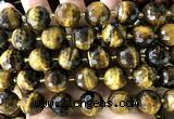 CLS425 15 inches 16mm faceted round yellow tiger eye beads