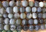 CLS611 15 inches 16mm round grey banded agate gemstone beads