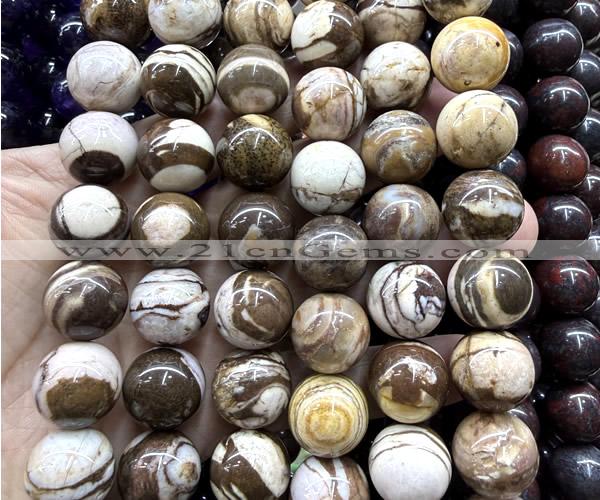CLS633 15 inches 16mm round Australian zebra jasper beads