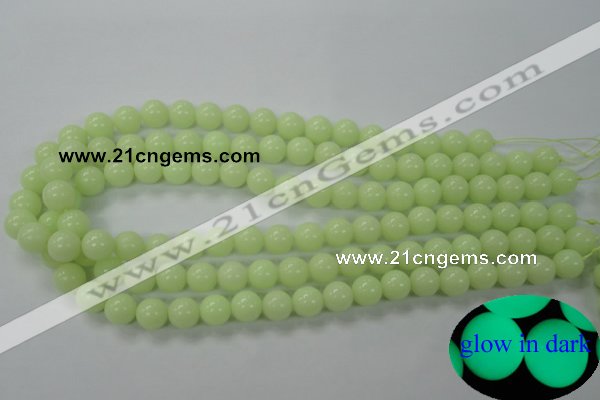 CLU04 15.5 inches 10mm round luminous stone beads wholesale