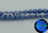 CLU106 15.5 inches 16mm round blue luminous stone beads