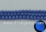 CLU113 15.5 inches 10mm round blue luminous stone beads