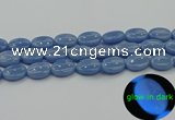 CLU143 15.5 inches 13*18mm oval blue luminous stone beads