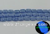 CLU162 15.5 inches 12*16mm rectangle blue luminous stone beads