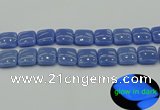 CLU195 15.5 inches 18*18mm square blue luminous stone beads