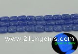 CLU202 15.5 inches 12*16mm rectangle blue luminous stone beads