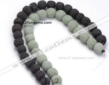 CLV02 14 inches 12mm ball natural lava loose beads wholesale