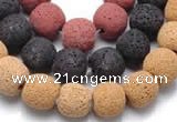 CLV07 14 inch 13mm ball shape natural lava loose beads wholesale