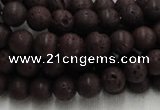 CLV202 15.5 inches 10mm round coffee natural lava beads wholesale