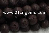 CLV205 15.5 inches 16mm round coffee natural lava beads wholesale