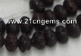 CLV206 15.5 inches 6*10mm rondelle coffee natural lava beads wholesale