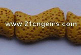 CLV21 16 inches 13*21mm marquise yellow natural lava beads wholesale