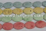 CLV306 15.5 inches 25*35mm oval lava beads wholesale