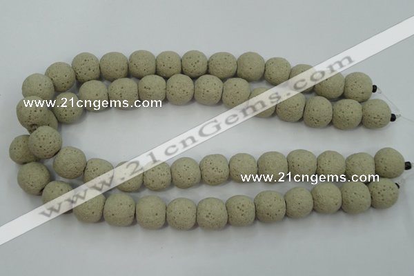 CLV356 15.5 inches 16mm ball dyed lava beads wholesale