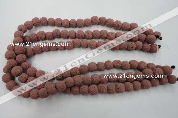 CLV361 15.5 inches 11mm ball dyed lava beads wholesale