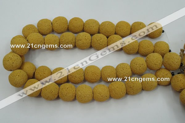 CLV374 15.5 inches 19mm ball dyed lava beads wholesale