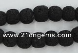 CLV380 15.5 inches 12mm ball dyed lava beads wholesale