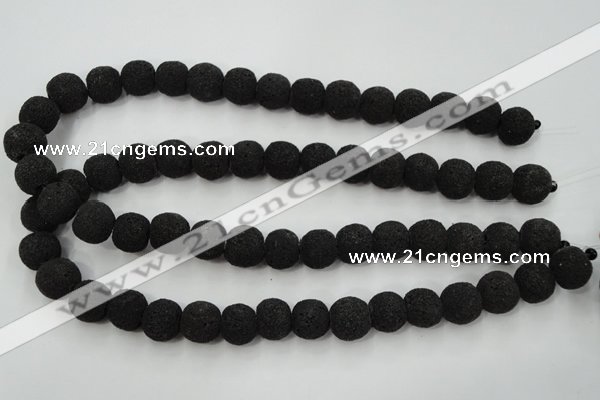 CLV381 15.5 inches 14mm ball dyed lava beads wholesale