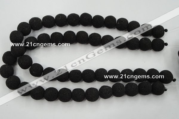 CLV382 15.5 inches 16mm ball dyed lava beads wholesale