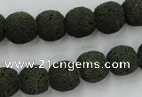 CLV385 15.5 inches 12mm ball dyed lava beads wholesale