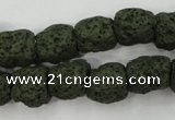 CLV395 15.5 inches 13*13mm nuggets dyed lava beads wholesale