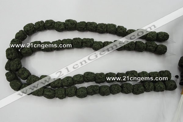 CLV395 15.5 inches 13*13mm nuggets dyed lava beads wholesale