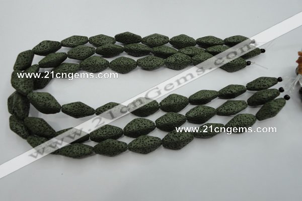 CLV397 15.5 inches 14*22mm diamond dyed lava beads wholesale