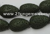 CLV398 15.5 inches 16*22mm flat teardrop dyed lava beads wholesale