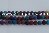 CLV524 15.5 inches 12mm round mixed lava beads wholesale